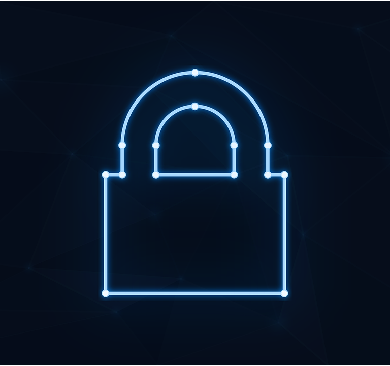 Free padlock neon cybersecurity vector