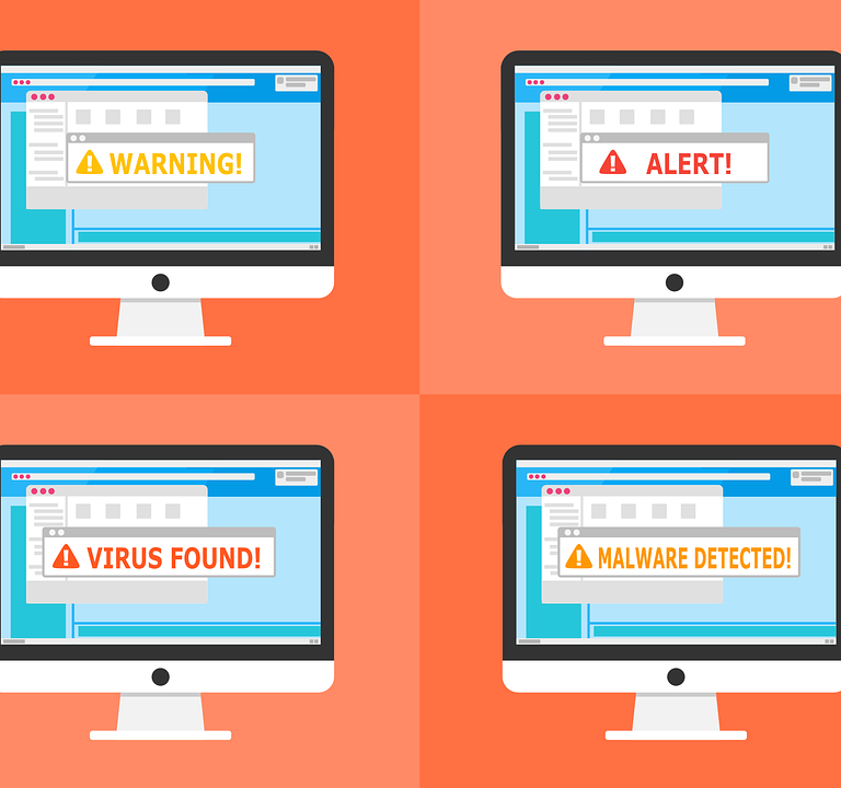 Free warning alert detected vector